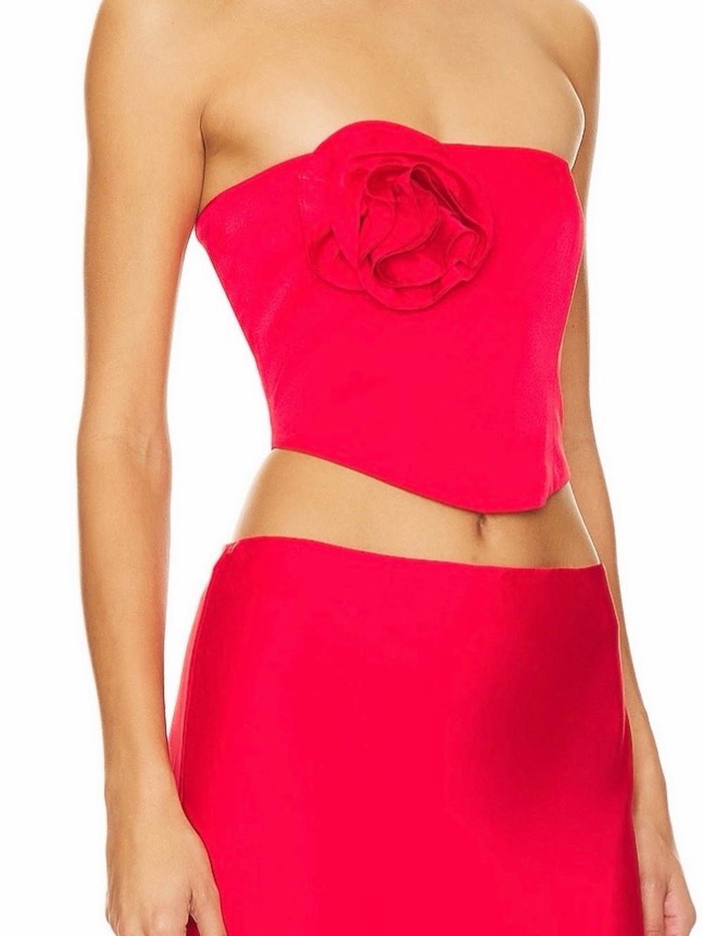 NBD RED Strapless Sculpted Bustier Top-NEVER WORN NEW WITH TAGS
